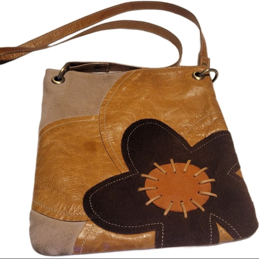 K-SAK Boho Crossbody Leather & Suede Purse